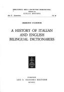 A history of Italian and English bilingual dictionaries by Desmond O'Connor