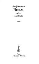 Cover of: Belial, oder, Die Stille: Roman