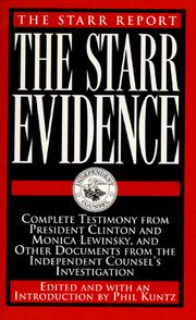 Cover of: The Starr Evidence