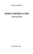 Cover of: Søren Kierkegaard som filosof
