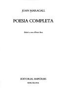 Cover of: Poesia completa by Joan Maragall