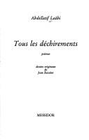 Cover of: Tous les déchirements: poèmes