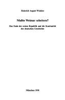 Cover of: Die Kaulbach-Villa als Haus des Historischen Kollegs: Reden und wissenschaftliche Beiträge zur Eröffnung