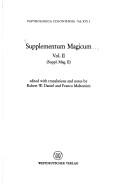 Cover of: Supplementum magicum: (Suppl. Mag.)