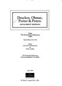 Cover of: Drucker, Ohmae, Porter & Peters | 