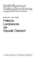 Cover of: Politische Landeskunde der Republik Österreich