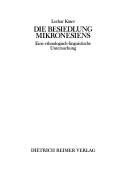 Cover of: Die Besiedlung Mikronesiens: eine ethnologisch-linguistische Untersuchung