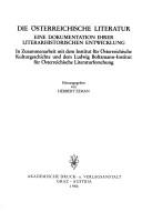Cover of: Die Österreichische Literatur: ihr Profil von den Anfängen im Mittelalter bis ins 18. Jahrhundert (1050-1750)