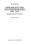 Cover of: Geschichte des Staatsvertrages, 1945-1955 by Gerald Stourzh