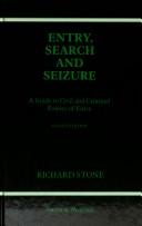 Cover of: Entry, search, and seizure: a guide to civil and criminal powers of entry