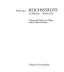 Cover of: Reichsstädte zur Blütezeit, 1350 bis 1550: Alltag und Kultur im Allgäu und in Oberschwaben