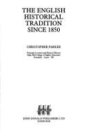Cover of: The English historical tradition since 1850