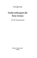 Cover of: Stalin enthauptet die Rote Armee by Rudolf Ströbinger