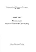 Cover of: Namenpaare: eine Studie zur römischen Namengebung