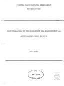 An evaluation of the Beaufort Sea Environmental Assessment Panel review by Environment Canada. Federal Environmental Assessment Review Panel.