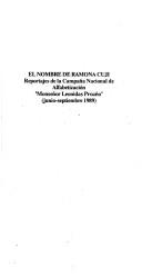 Cover of: El nombre de Ramona Cuji: reportajes de la Campaña Nacional de Alfabetización "Monseñor Leonidas Proaño," junio-septiembre 1989
