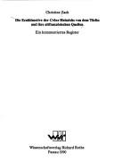Cover of: Die Erzählmotive der Crône Heinrichs von dem Türlin und ihre altfranzösischen Quellen by Christine Zach