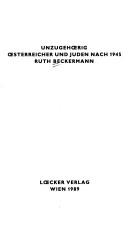 Cover of: Unzugehoerig: Oesterreicher und Juden nach 1945