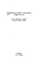Cover of: Narrativa breu catalana (segles XIV-XV)