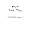 Cover of: Bálint Tibor