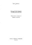 Cover of: Taccuini by Dino Campana