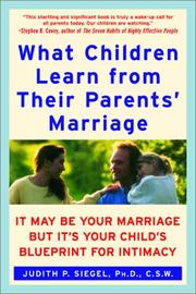 Cover of: What Children Learn from Their Parents