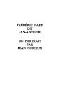 Cover of: Frédéric Dard dit San-Antonio by Jean Durieux