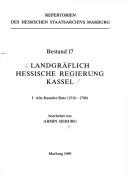 Cover of: Landgräflich Hessische Regierung Kassel.