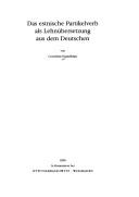 Cover of: Das estnische Partikelverb als Lehnübersetzung aus dem Deutschen