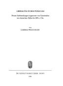 Cover of: Liberalitas in rem publicam: private Aufwendungen zugunsten von Gemeinden im römischen Afrika bis 284 n. Chr.