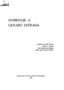 Cover of: Homenaje a Genaro Estrada