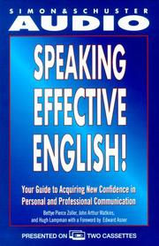 Cover of: Speaking Effective English! by Bettye Zoller, Hugh Lampman, John Arthur Watkins