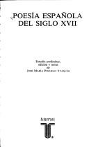 Cover of: Poesía española del siglo XVII: [antología]