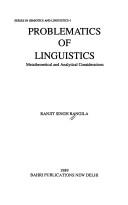 Cover of: Problematics of linguistics by Ranjit Singh Rangila