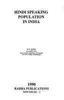 Cover of: Hindi speaking population in India by Navratna Prakash Goel