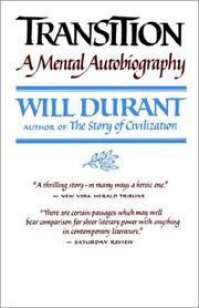 Cover of: Transition by Will Durant
