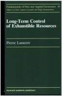 Cover of: Long-term control of exhaustible resources