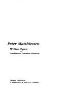 Cover of: Peter Matthiessen by William Dowie