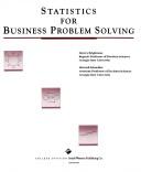 Cover of: Statistics for business problem solving by Harvey J. Brightman
