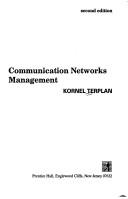 Cover of: Communication networks management