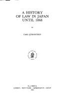 A history of law in Japan until 1868 by Carl Steenstrup