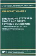 Cover of: The immune system in space and other extreme conditions