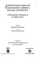 Constitutionalism and human rights by Thompson, Kenneth W., Rett R. Ludwikowski