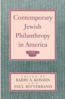 Cover of: Contemporary Jewish philanthropy in America