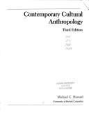 Cover of: Contemporary cultural anthropology