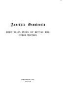 Cover of: John Bale's Index of British and other writers.