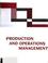 Cover of: Production and operations management