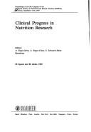 Cover of: Clinical progress in nutrition research by European Society of Parenteral and Enteral Nutrition. Congress