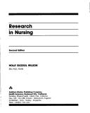 Research in nursing by Holly Skodol Wilson