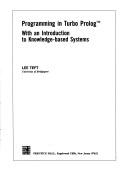 Cover of: Programming in Turbo prolog: with an introduction to knowledge-based systems